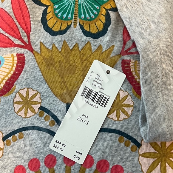 Anthropologie x Mary O’Malley Oversized Nature Graphic Tee XS/S - Picture 6 of 9